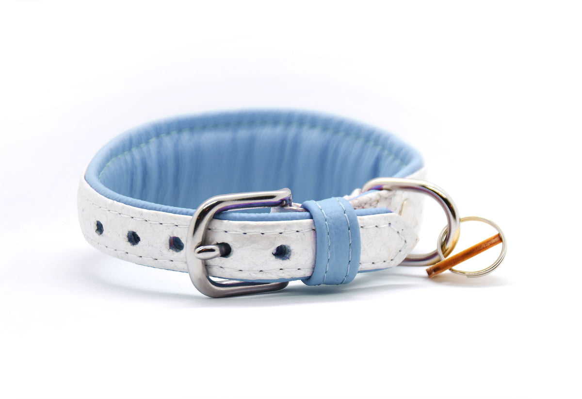LACHSLEDER Halsband・Einzigartiges Windhundhalsband aus Fischleder