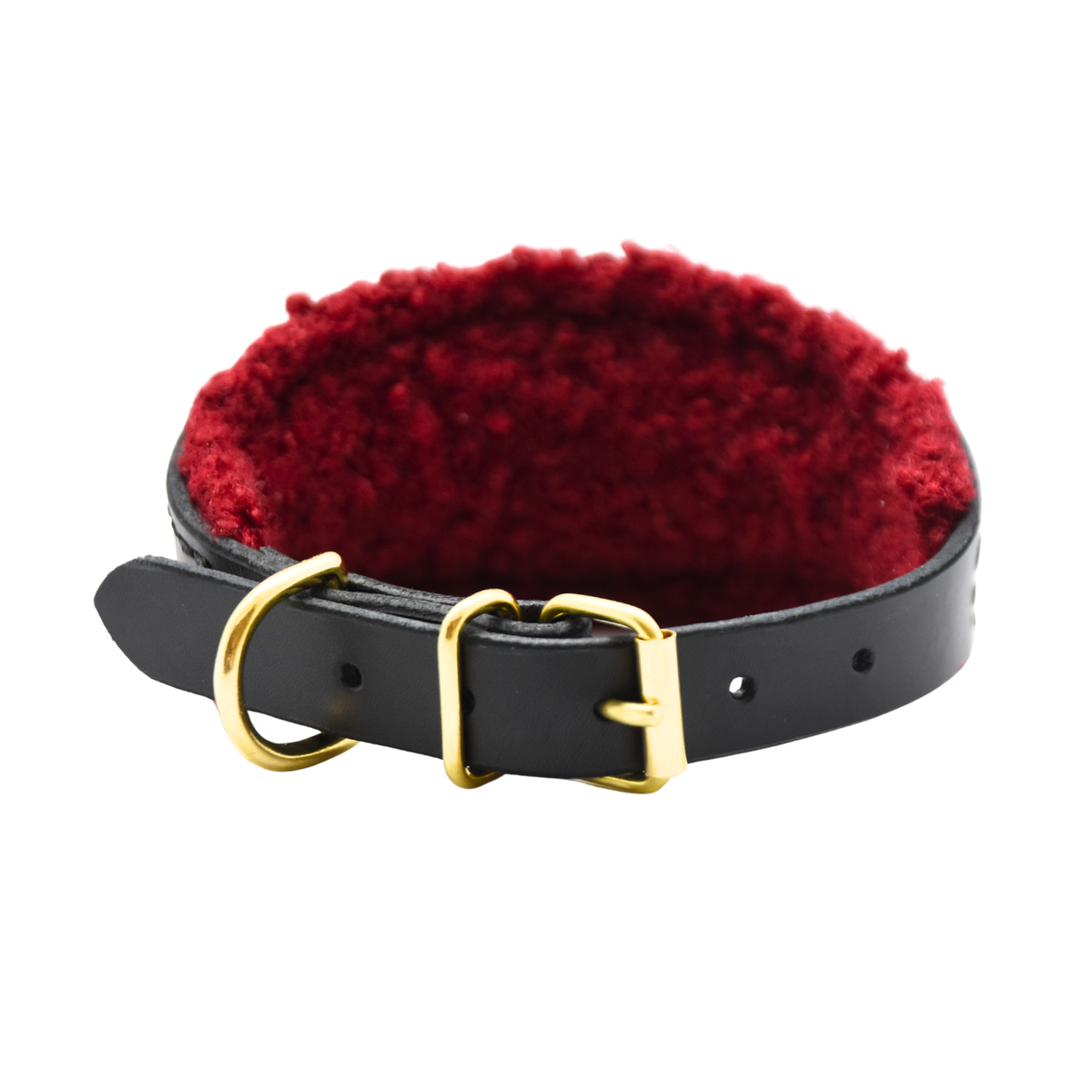 Weiches Windhundhalsband mit Teddy Fleece in schwarz
