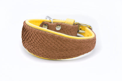 LACHSLEDER Halsband・Einzigartiges Windhundhalsband aus Fischleder
