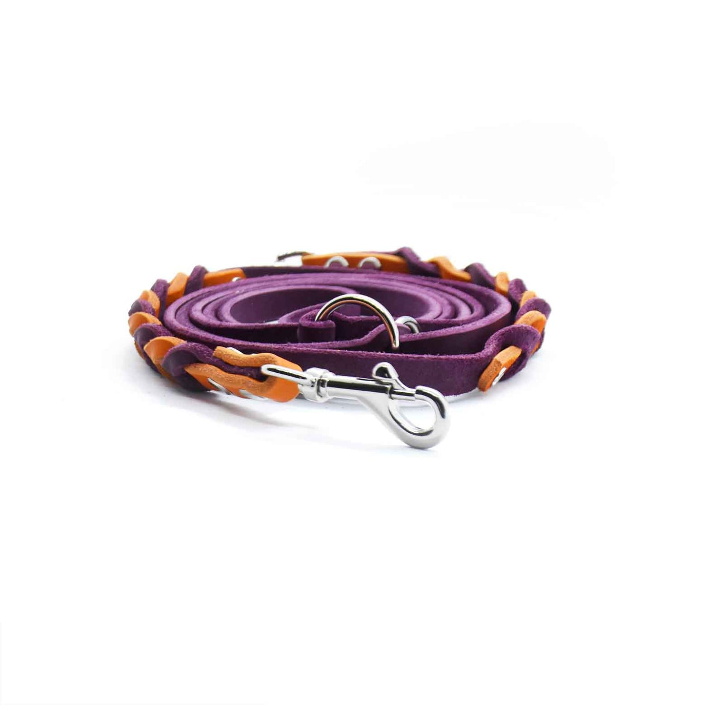 TWIN BRAID Fettlederleine | zweifarbige Hundeleine aus Fettleder
