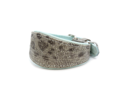 STEINBEIßER Halsband | Einzigartiges Fischleder-Halsband für Windhunde