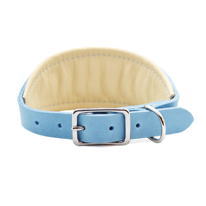 breites Windhundhalsband mit geflochtener Lederleine