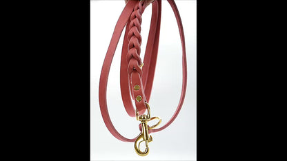 TWIN BRAID Fettlederleine | zweifarbige Hundeleine aus Fettleder