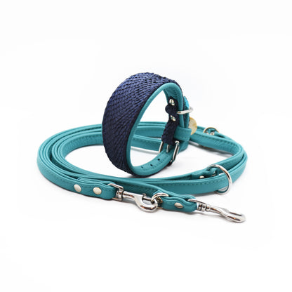 LACHSLEDER Halsband・Einzigartiges Windhundhalsband aus Fischleder