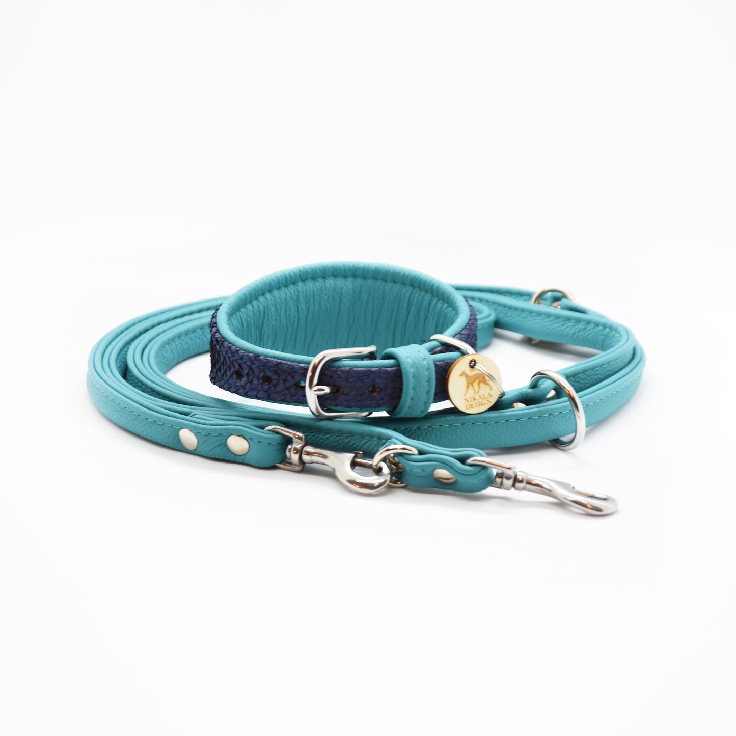 LACHSLEDER Halsband・Einzigartiges Windhundhalsband aus Fischleder